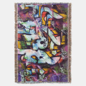 Colorful Graffiti Words Deken (Voorkant Verticaal)