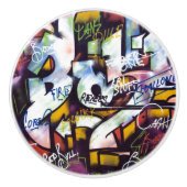 Colorful Graffiti Words Keramische Knop (Voorkant)