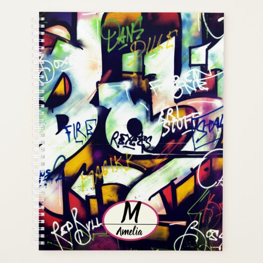 Colorful Graffiti Words Planner (Voorkant)