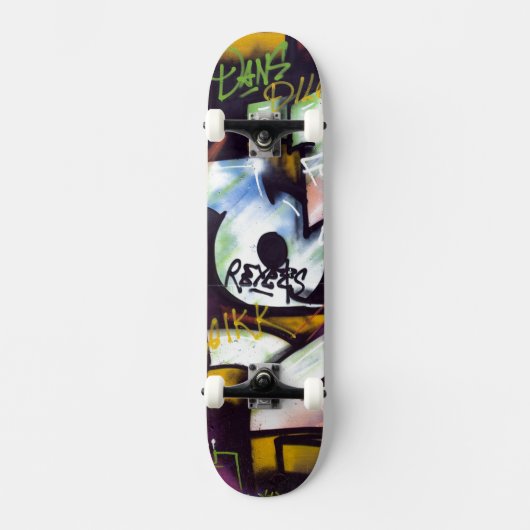 Colorful Graffiti Words Skateboard (Voorkant)
