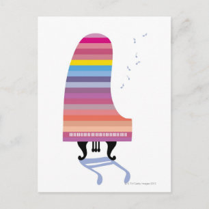 Colorful Grand Piano Briefkaart