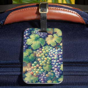 Colorful Grape Pattern Bagagelabel
