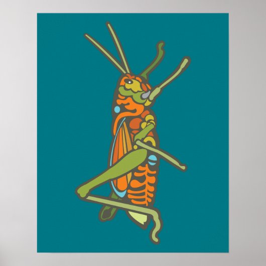 Colorful Grasshopper Poster (Voorkant)
