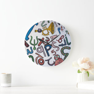 Colorful Greek Letters Grote Klok