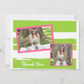 Colorful Green and White Graduation Carte de remer (Devant)