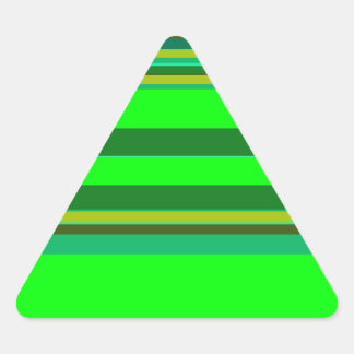 Colorful Green Stripe Gepersonaliseerd Designer Pa Driehoek Sticker