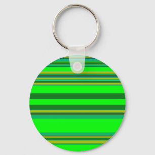 Colorful Green Stripe Gepersonaliseerd Designer Pa Sleutelhanger