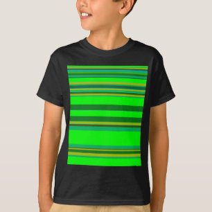 Colorful Green Stripe Gepersonaliseerd Designer Pa T-shirt