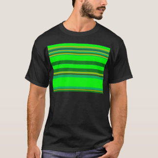 Colorful Green Stripe Gepersonaliseerd Designer Pa T-shirt