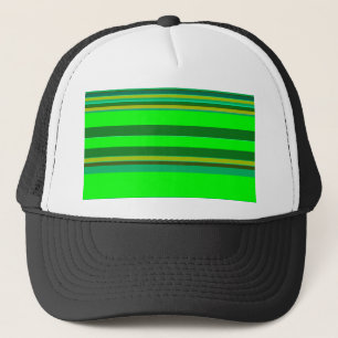 Colorful Green Stripe Gepersonaliseerd Designer Pa Trucker Pet