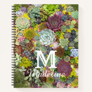 Colorful Greenery Succulents Notitieboek