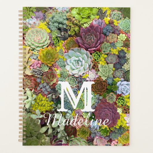 Colorful Greenery Succulents Planner (Voorkant)