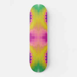Colorful groovy funky retro tie dye Patroon Skateboard
