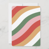 Colorful Groovy Retro met kerstfeest Kaart (Achterkant)