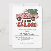 Colorful Groovy Retro met kerstfeest Kaart (Voorkant)