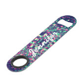 Colorful Grunge Kaleidoscope Pattern Monogram Speed Flessenopener (Voorkant Gekanteld)