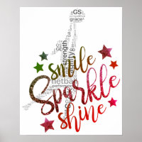 Colorful GS Inspirerend Netball Quote