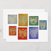 Colorful Guardian Angel Art - Aangepaste uitnodigi Kaart (Voorkant / Achterkant)