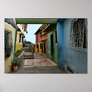 Colorful Guayaquil Alley Poster