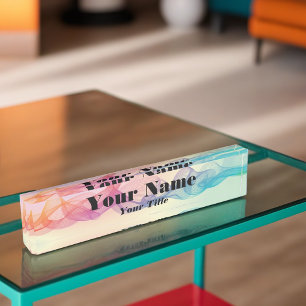 Colorful Guilloche Lines Naambordje