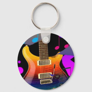 Colorful Guitar - Rock on! Sleutelhanger