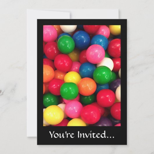 Colorful Gum Ball Snoep Kaart (Voorkant)