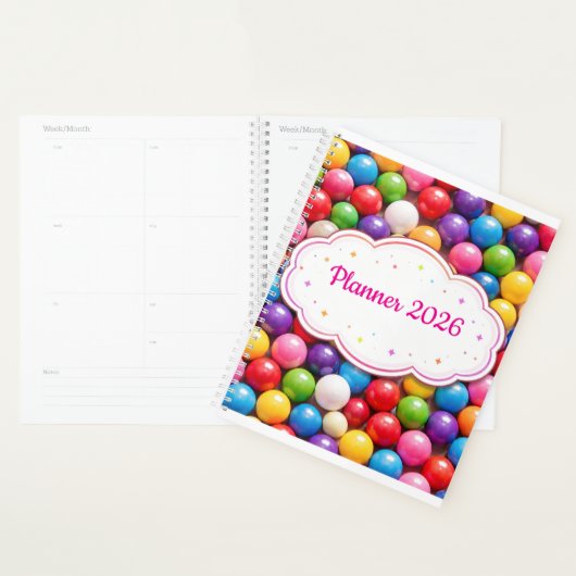 Colorful Gumball Planner Cover  (Devant avec enveloppe)