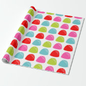 Colorful Gumdrop Pattern – Retro Candy Design Cadeaupapier (Uitgerold)