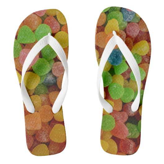 Colorful Gumdrops Candy Quirky Teenslippers (Voetbed)