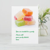 Colorful gummy square sweets kaart (Staand voorkant)