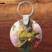 Colorful  Gypsy Girl Sleutelhanger (Voorkant)