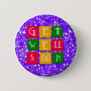 Colorful Haal snel weer goed Ronde Button 5,7 Cm