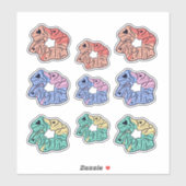 Colorful Hair Piece Stropdas Sticker (Vel)