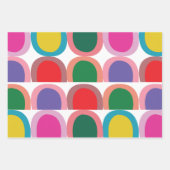 Colorful Half Circle Geometric Inpakpapier Vel (Voorkant)