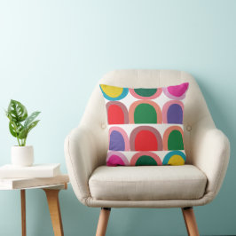 Colorful Half Circle Geometric Kussen