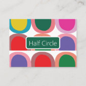 Colorful Half Circle Geometric Visitekaartje (Voorkant)