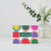 Colorful Half Circle Geometric Visitekaartje (Staand voorkant)