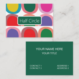 Colorful Half Circle Geometric Visitekaartje
