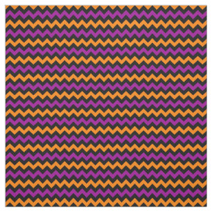 Colorful Halloween Chevron Pattern Stof