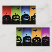 Colorful Halloween Pumpkins Visitekaartje (Voorkant / Achterkant)