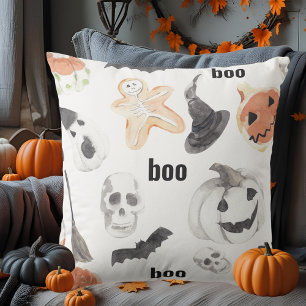 Colorful Halloween Scary Pattern  Happy Halloween Buitenkussen
