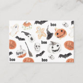 Colorful Halloween Scary Pattern |Happy Halloween Visitekaartje (Voorkant)