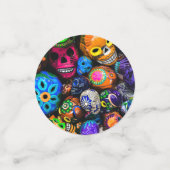 Colorful Halloween Sugar Skulls Confetti (Kleine voorkant)
