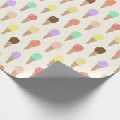 Colorful Hand Drawn Ice Cream Pattern Cadeaupapier (Hoek)