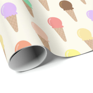 Colorful Hand Drawn Ice Cream Pattern Cadeaupapier