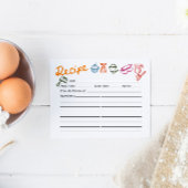 Colorful Hand Drawn Recipe Card