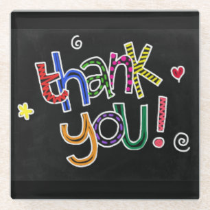 Colorful Hand getekend Glazen Onderzetter