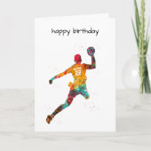 Colorful Handball Player Kaart (Voorkant)