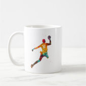 Colorful Handball Player Koffiemok (Links)