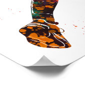 Colorful Handball Player Poster (Hoek)